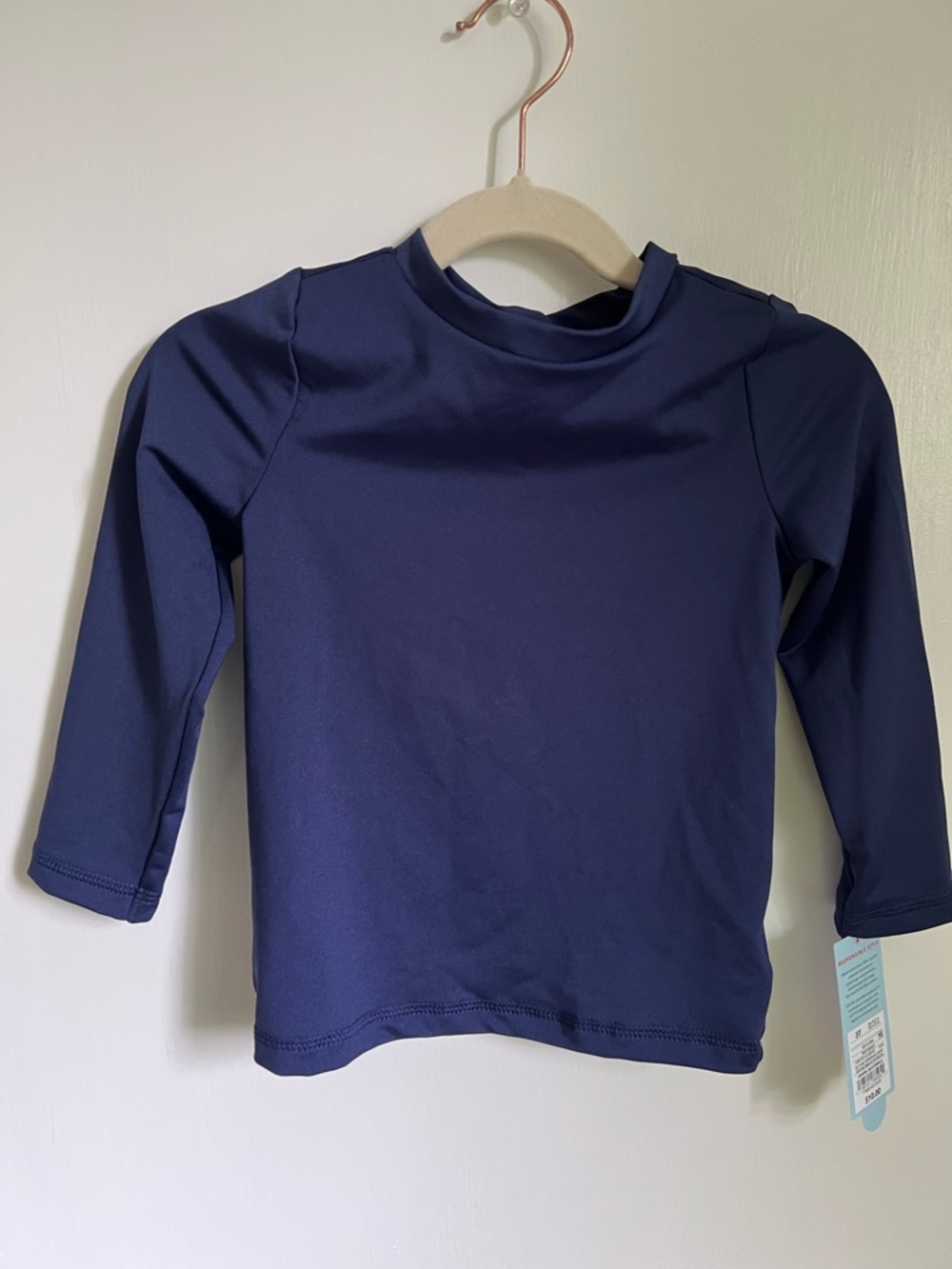 Navy Long Sleeve Rash Guard Top - NWT!